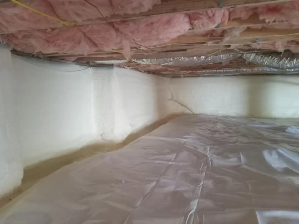 Crawl space encapsulation with closed-cell spray foam for Roof Maintenance in Charlestown